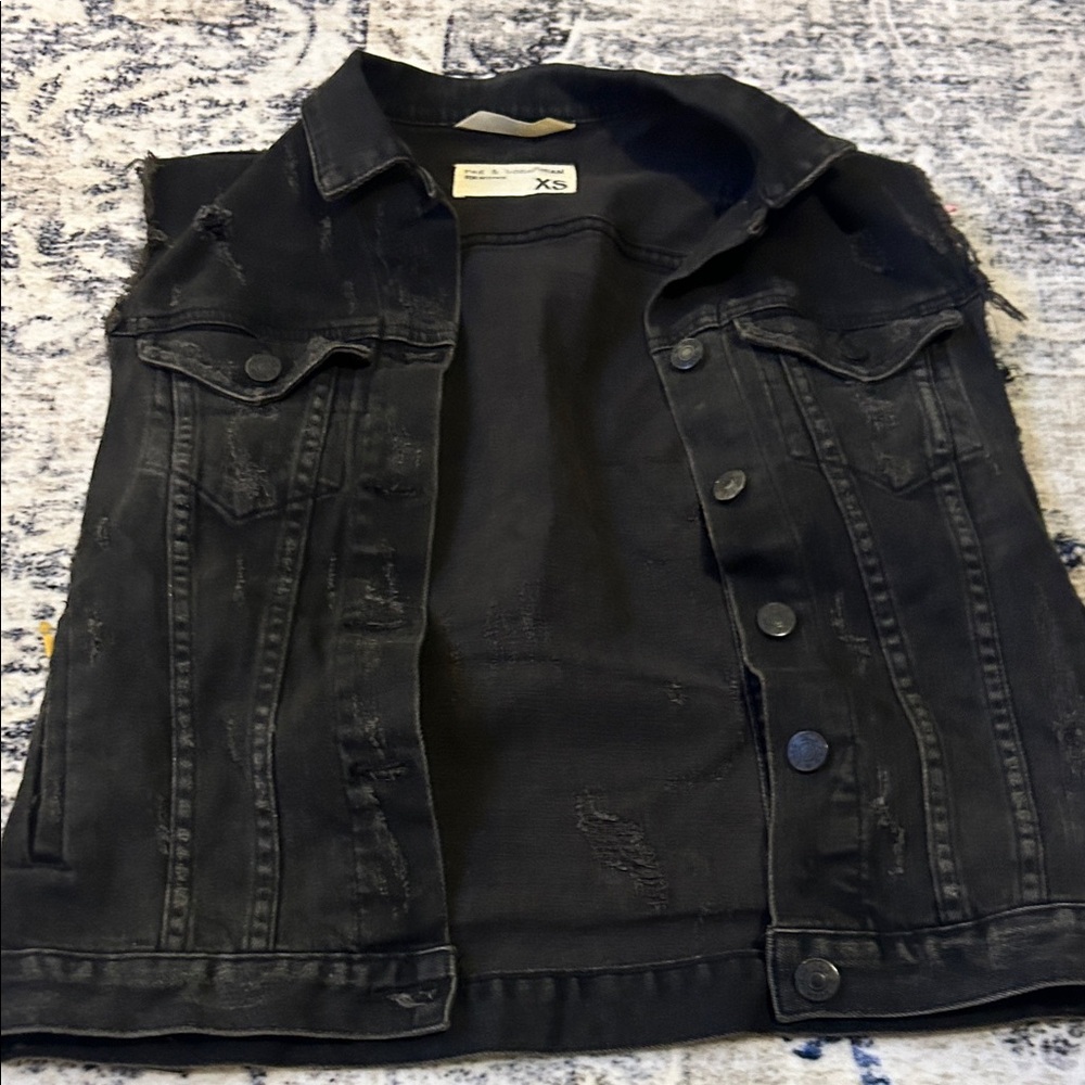 rag & bone Black Denim Jacket